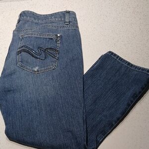 White House Black Market Denim Straight Capri Jeans